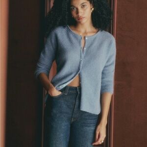 Sezane Gaspard Cardigan - Vintage Blue